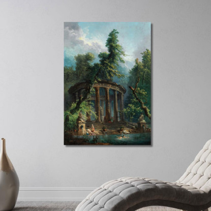La Piscina Balneabile Hubert Robert hrb91 quadro stampato su tela