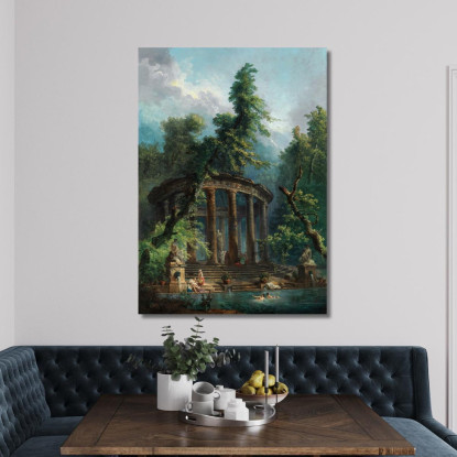La Piscina Balneabile Hubert Robert hrb91 quadro stampato su tela