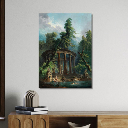 La Piscina Balneabile Hubert Robert hrb91 quadro stampato su tela