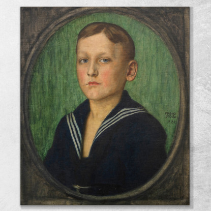 Ritratto Di Un Ragazzo Heinrich Butzer Franz von Stuck fvs46 quadro stampato su tela