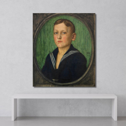 Ritratto Di Un Ragazzo Heinrich Butzer Franz von Stuck fvs46 quadro stampato su tela