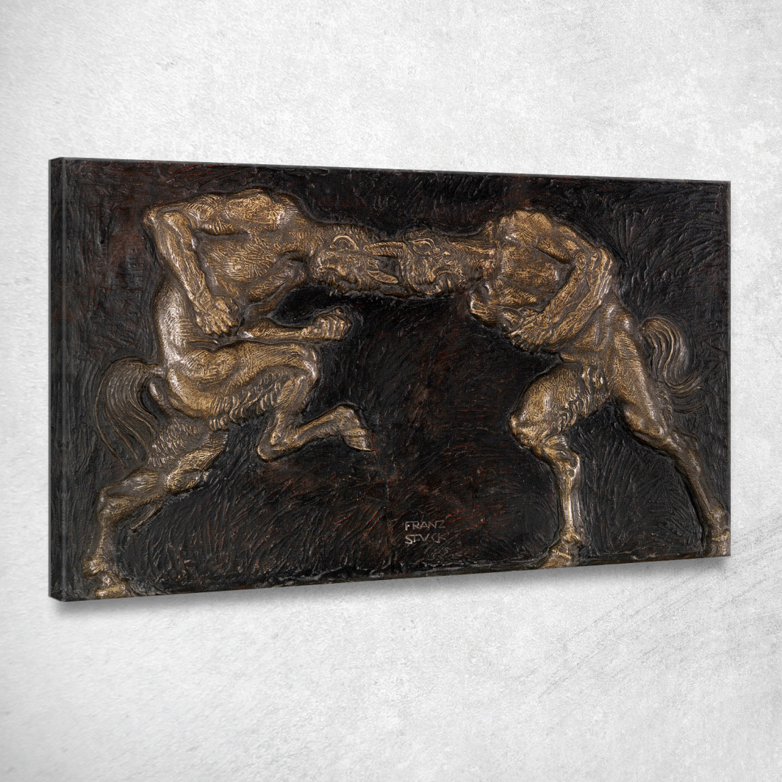 Fauni Combattenti Franz von Stuck fvs47 quadro stampato su tela Fauni Combattenti Franz von Stuck fvs47 quadro stampato su tela