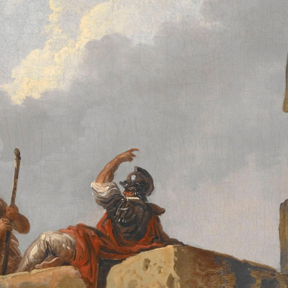 La Statua Hubert Robert hrb115 quadro stampato su tela