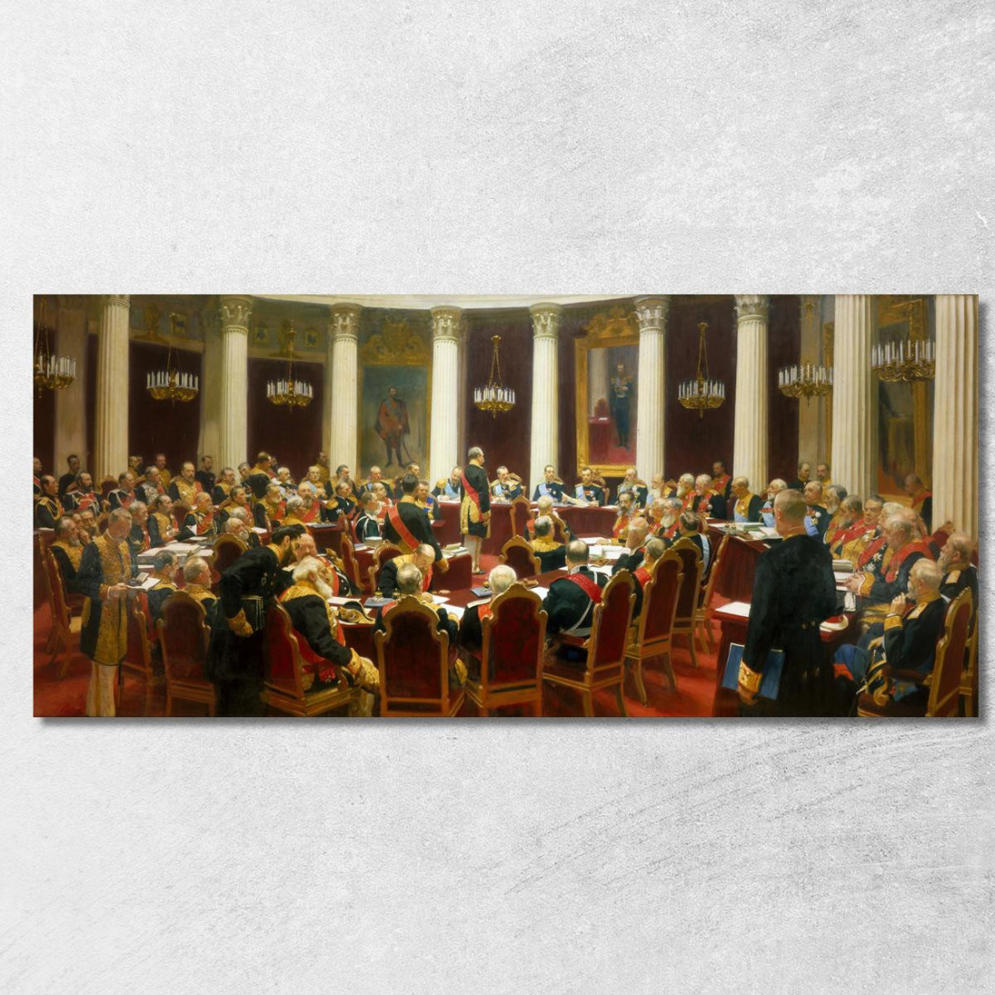 Seduta Cerimoniale Del Consiglio Di Stato Ilya Efimovich Repin ier3 quadro stampato su tela Seduta Cerimoniale Del Consiglio Di Stato Ilya Efimovich Repin ier3 quadro stampato su tela