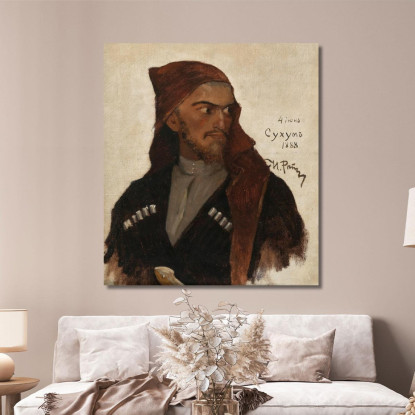 Ritratto Di Un Principe Cabardino Ilya Efimovich Repin ier9 quadro stampato su tela