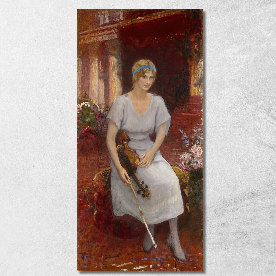 Ritratto Della Violinista Cecilia Hansen Ilya Efimovich Repin ier18 quadro stampato su tela Ritratto Della Violinista Cecilia Hansen Ilya Efimovich Repin ier18 quadro stampato su tela