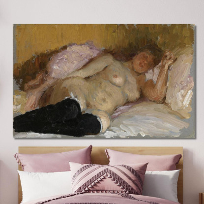 La Moglie Dell'Artista Natalia Nordman Dorme Ilya Efimovich Repin ier24 quadro stampato su tela