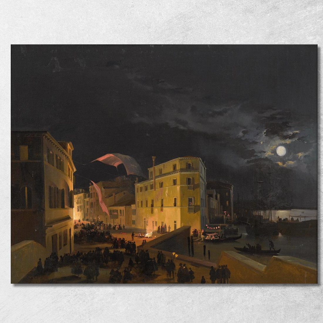 Festival A Venezia Ippolito Caffi icf7 quadro stampato su tela Festival A Venezia Ippolito Caffi icf7 quadro stampato su tela