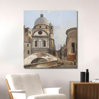 Santa Maria Dei Miracole E Santa Maria Nova Ippolito Caffi icf17 quadro stampato su tela