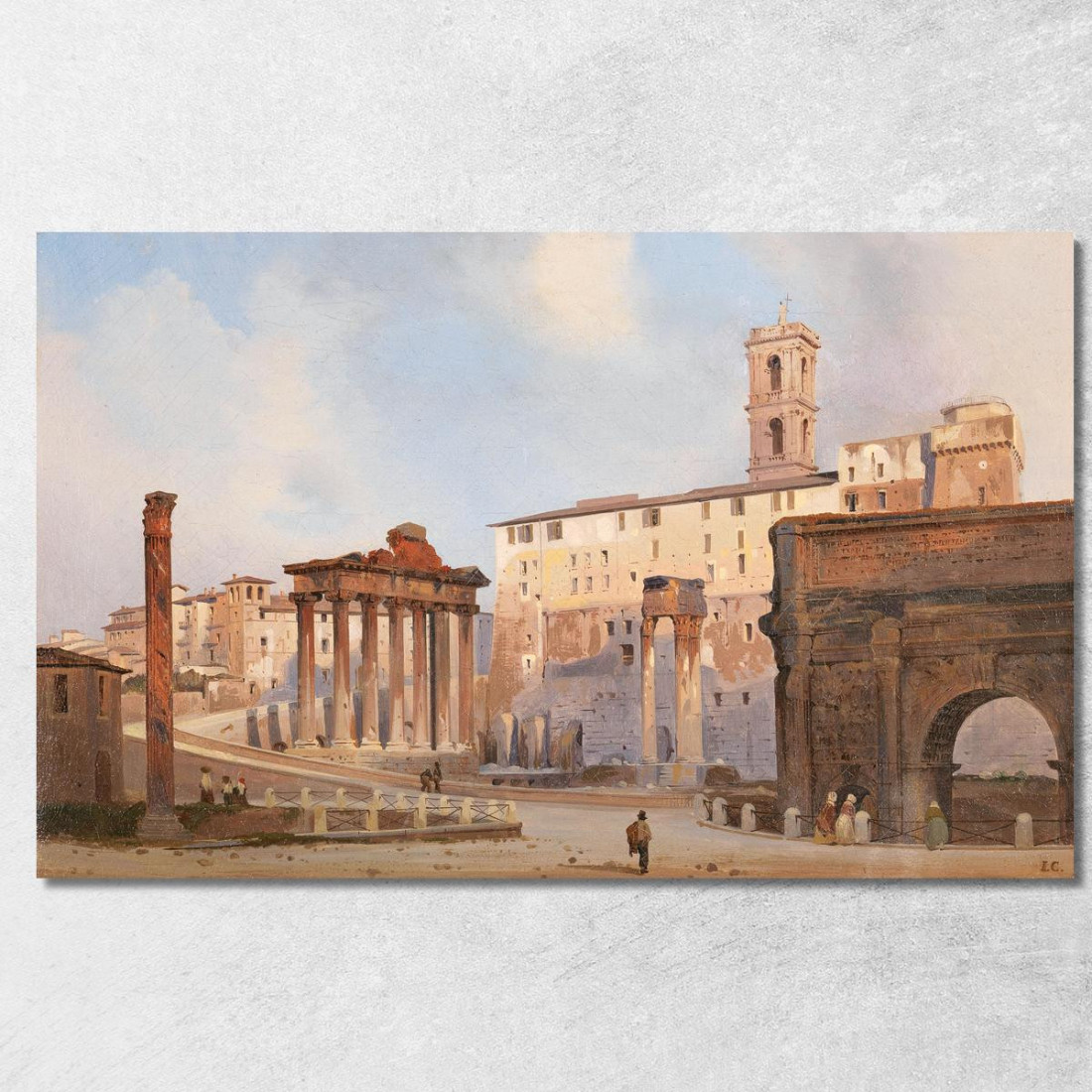 Il Foro Romano Ippolito Caffi icf24 quadro stampato su tela