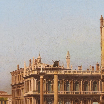 Venezia Il Palazzo Ducale E Il Molo Ippolito Caffi icf29 quadro stampato su tela