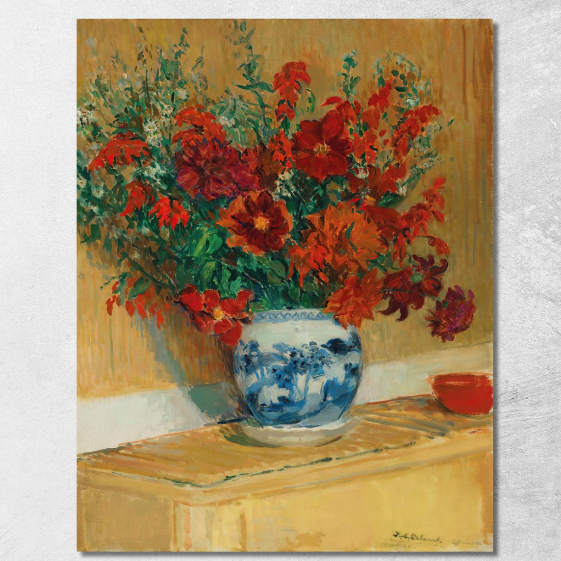 Mazzo Di Fiori In Vaso Blu Jacques-Émile Blanche jeb1 quadro stampato su tela