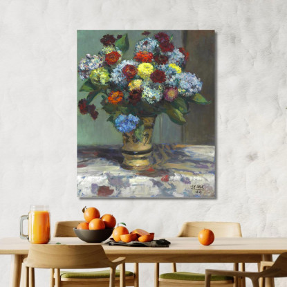 Mazzo Di Fiori Di Ortensia Jacques-Émile Blanche jeb2 quadro stampato su tela