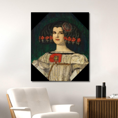 Mia Figlia Mary Con Il Costume Di Velázquez Franz von Stuck fvs57 quadro stampato su tela