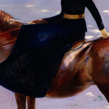Mademoiselle Meuriot Sul Suo Pony Jacques-Émile Blanche jeb22 quadro stampato su tela
