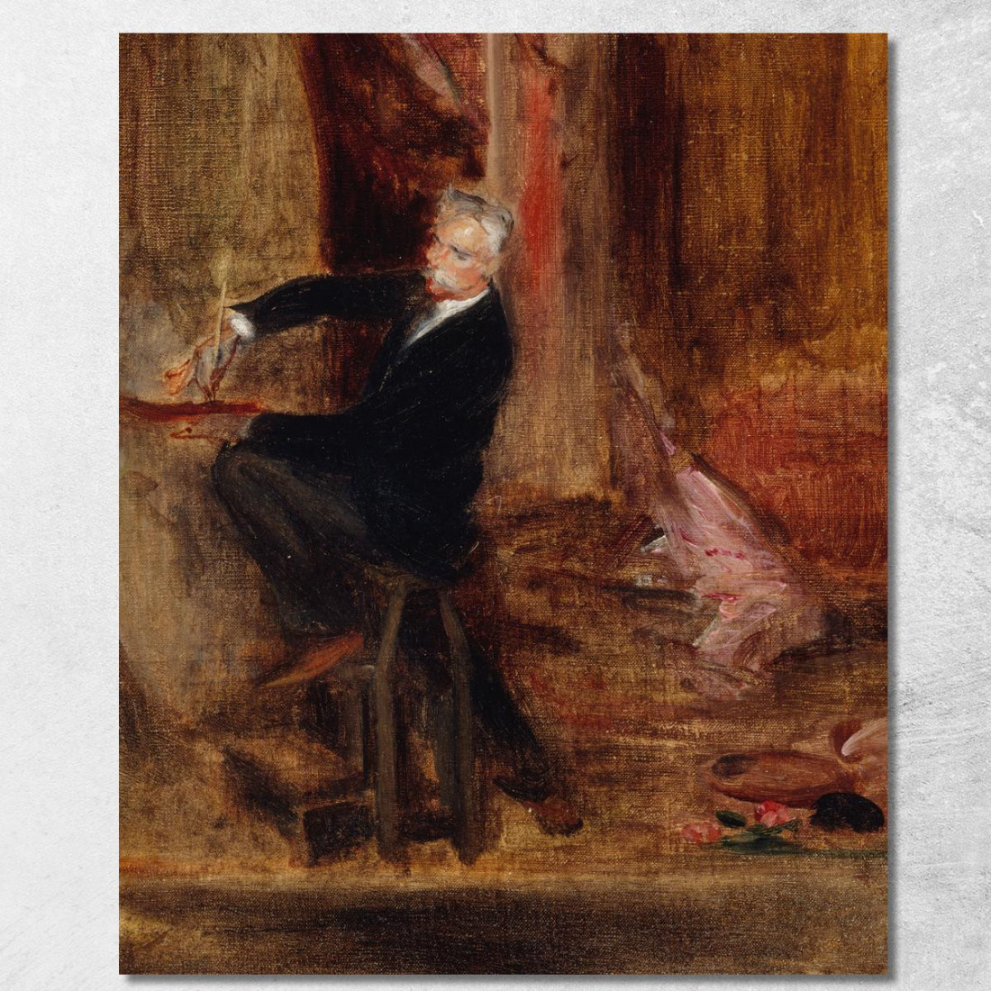 Ritratto Del Pittore Jules Chéret 1836-1933 Nel Suo Laboratorio Jacques-Émile Blanche jeb41 quadro stampato su tela Ritratto Del Pittore Jules Chéret 1836-1933 Nel Suo Laboratorio Jacques-Émile Blanche jeb41 quadro stampato su tela