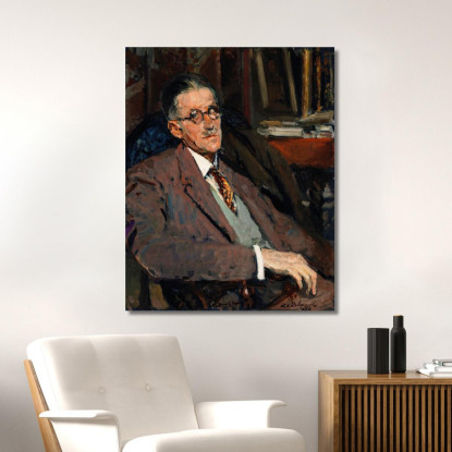 Ritratto Di James Joyce 1882-1941 Autore Jacques-Émile Blanche jeb44 quadro stampato su tela