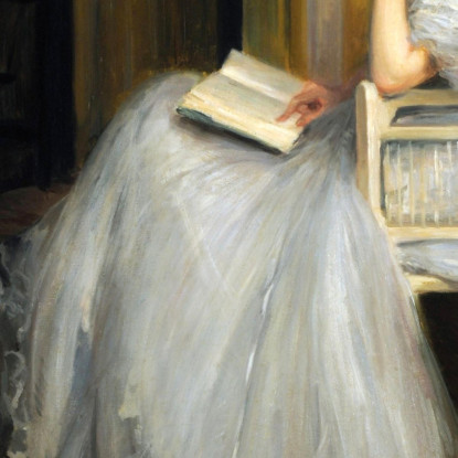 Donna Che Legge Jacques-Émile Blanche jeb56 quadro stampato su tela