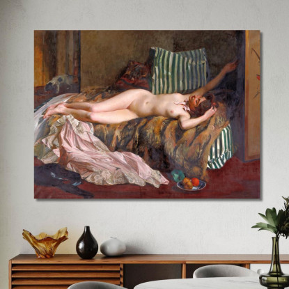 Ragazza Dopo Un Ballo In Maschera La Petite Masque Jacques-Émile Blanche jeb57 quadro stampato su tela