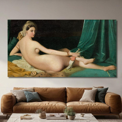 Odalisca Jean Auguste Dominique Ingres jad25 quadro stampato su tela