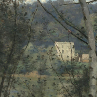 Una Donna Che Raccoglie Fascine A Ville-D'Avray Jean-Baptiste-Camille Corot jbc9 quadro stampato su tela