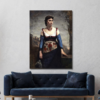 Agostino Jean-Baptiste-Camille Corot jbc12 quadro stampato su tela