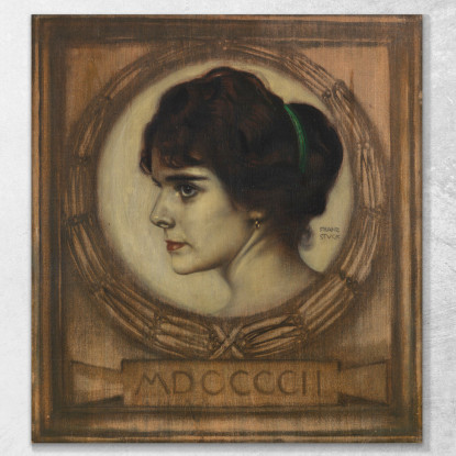 Ritratto Di Gemma Bierbaum Franz von Stuck fvs75 quadro stampato su tela