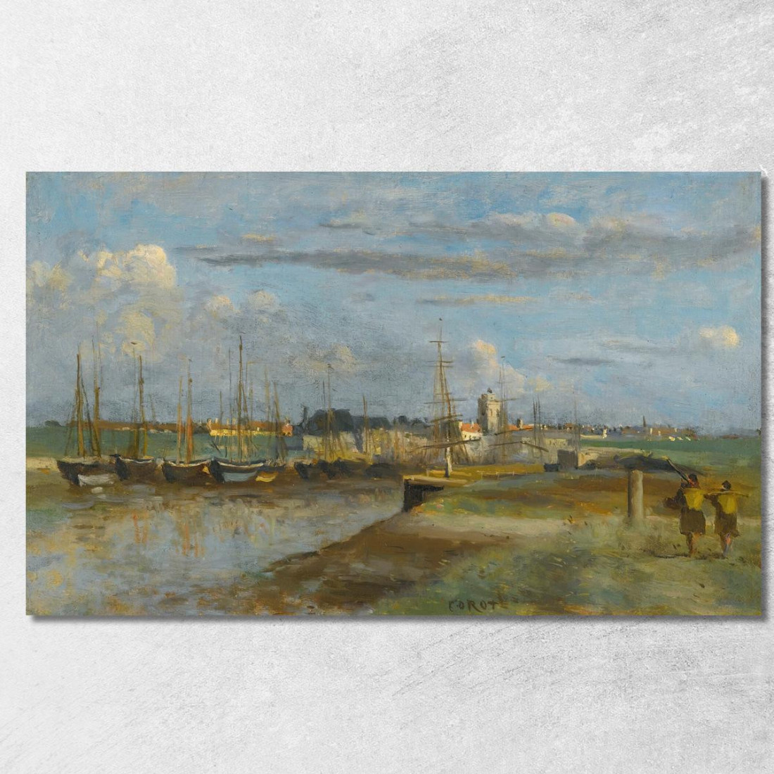 Dunkerque Il Porto Interno Jean-Baptiste-Camille Corot jbc49 quadro stampato su tela