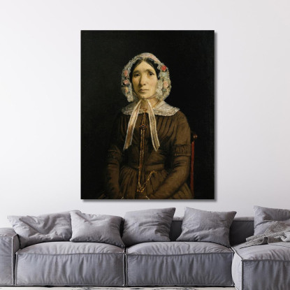 Donna Con Cuffia In Pizzo Jean-Baptiste-Camille Corot jbc59 quadro stampato su tela