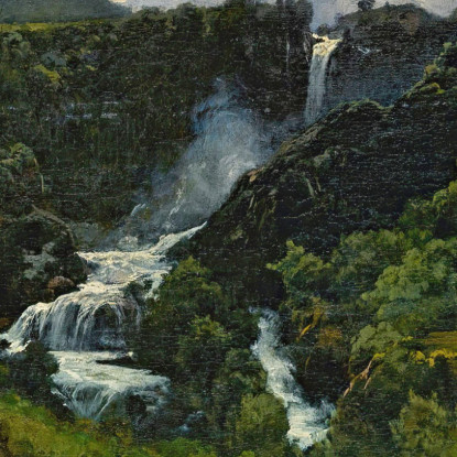 Alla Cascata De Terni Jean-Baptiste-Camille Corot jbc93 quadro stampato su tela