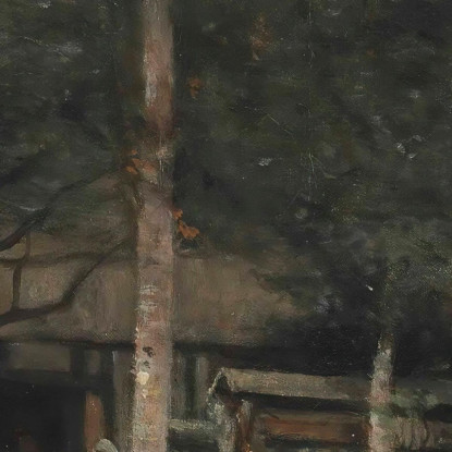 La Chaumière Aux Sureaux Normandia Jean-Baptiste-Camille Corot jbc95 quadro stampato su tela