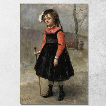 La Piccola Gazza Jean-Baptiste-Camille Corot jbc99 quadro stampato su tela