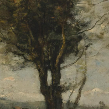 L'Incontro Lungo La Strada Jean-Baptiste-Camille Corot jbc101 quadro stampato su tela