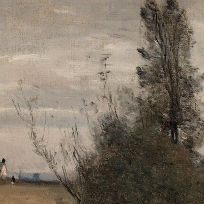 Il Pastore Con Il Cane Rover Jean-Baptiste-Camille Corot jbc117 quadro stampato su tela