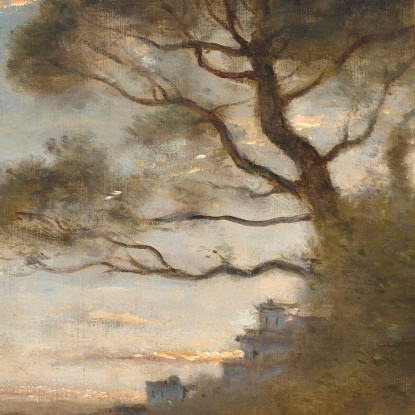 Il Grande Pino Domestico Souvenir D'Italia Jean-Baptiste-Camille Corot jbc121 quadro stampato su tela