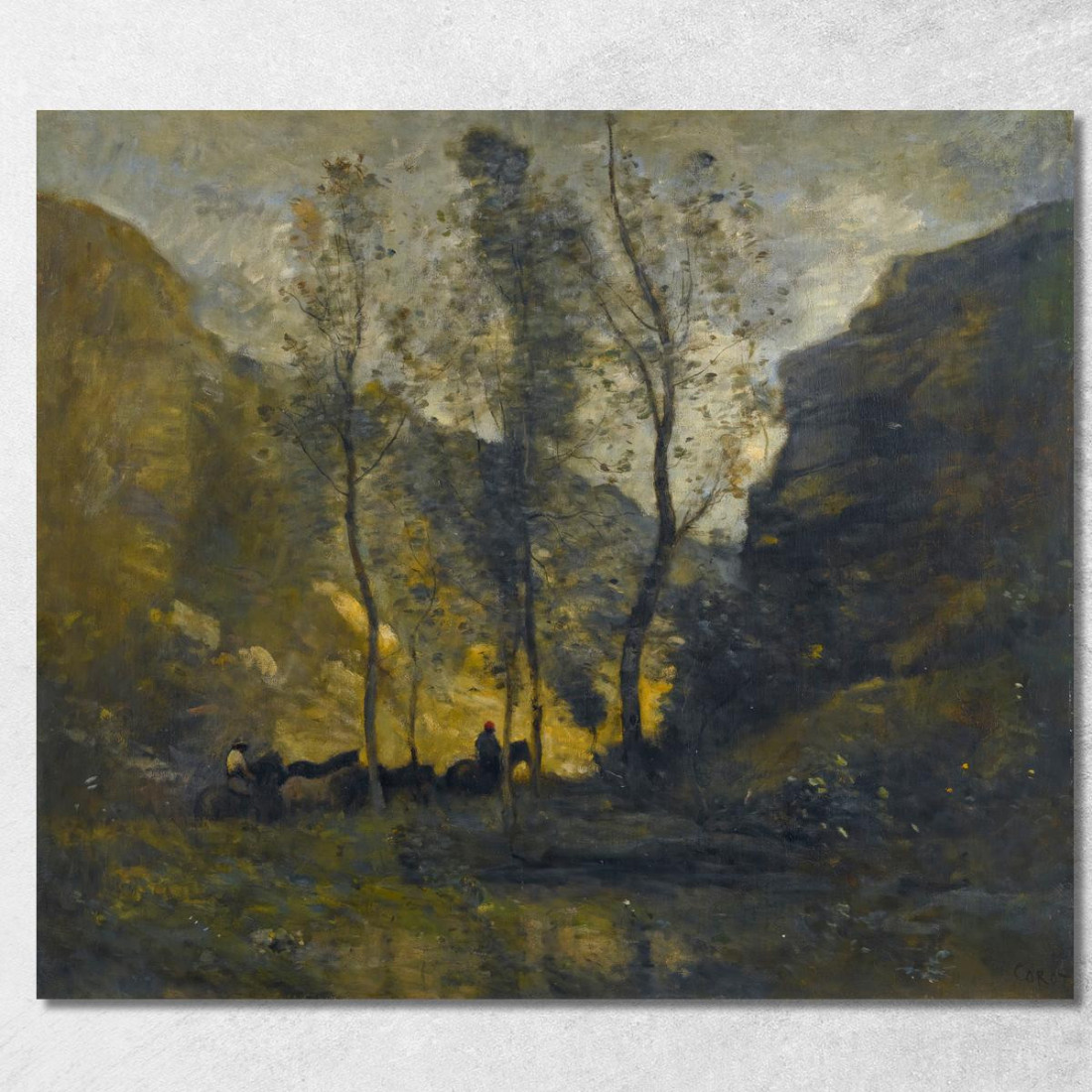 I Contrabbandieri Jean-Baptiste-Camille Corot jbc139 quadro stampato su tela