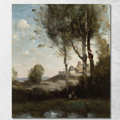 Scout Toscani Jean-Baptiste-Camille Corot jbc141 quadro stampato su tela