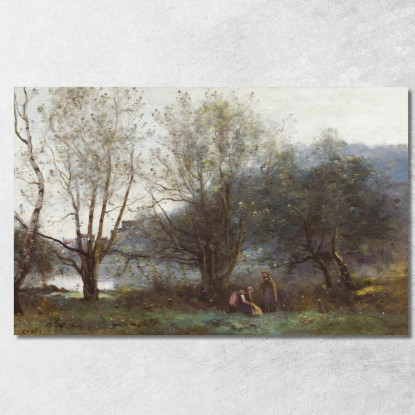 Gli Stagni Della Città Di Avray Jean-Baptiste-Camille Corot jbc149 quadro stampato su tela