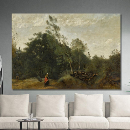 Ai Margini Del Bosco Nel Limosino Jean-Baptiste-Camille Corot jbc151 quadro stampato su tela