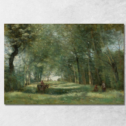 Il Vicolo Verde Jean-Baptiste-Camille Corot jbc157 quadro stampato su tela