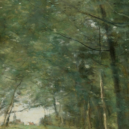 Il Vicolo Verde Jean-Baptiste-Camille Corot jbc157 quadro stampato su tela