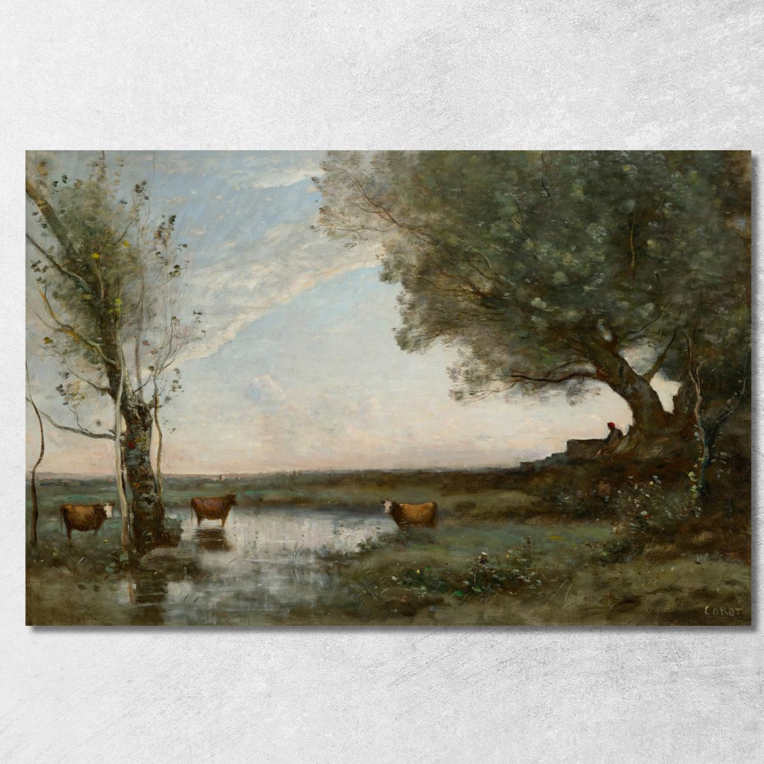 Antichità Paluds Jean-Baptiste-Camille Corot jbc190 quadro stampato su tela