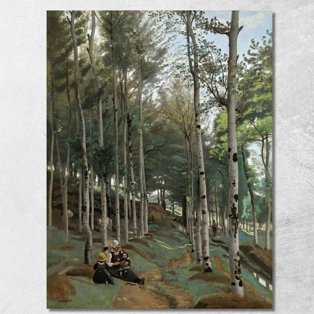 Paesaggio Bretone Jean-Baptiste-Camille Corot jbc192 quadro stampato su tela