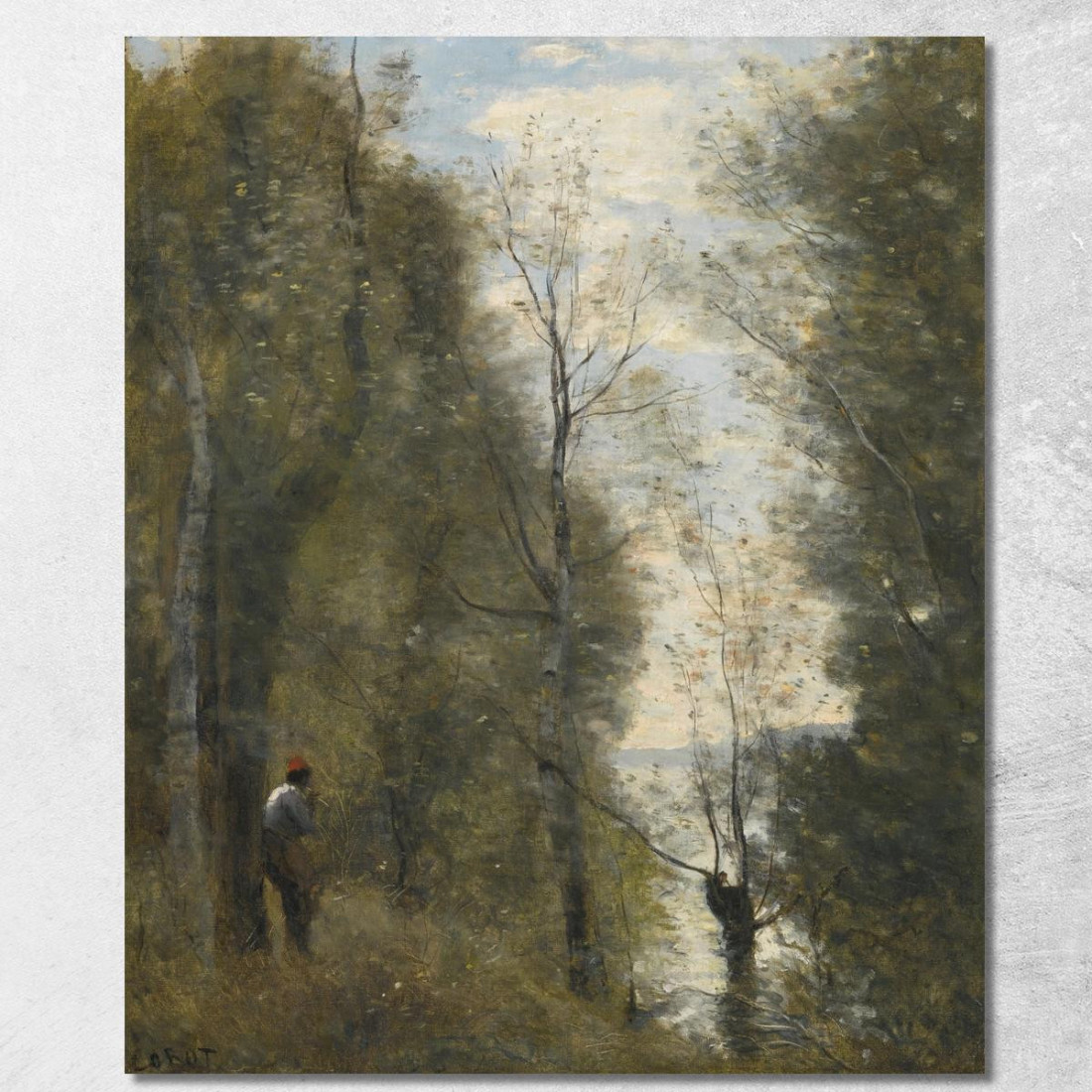Prati Allagati Visti Attraverso La Feuillee Jean-Baptiste-Camille Corot jbc206 quadro stampato su tela Prati Allagati Visti Attraverso La Feuillee Jean-Baptiste-Camille Corot jbc206 quadro stampato su tela