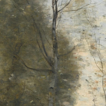 Prati Allagati Visti Attraverso La Feuillee Jean-Baptiste-Camille Corot jbc206 quadro stampato su tela