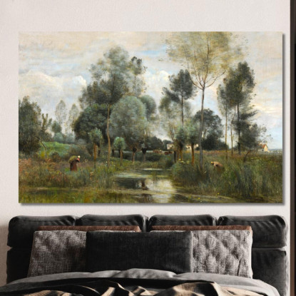 Primavera. Il Boschetto Di Salici Jean-Baptiste-Camille Corot jbc207 quadro stampato su tela