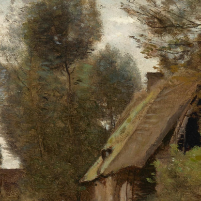 Saint-Quentin-Des-Prés Oise Vicino A Gournay-En-Bray Jean-Baptiste-Camille Corot jbc220 quadro stampato su tela