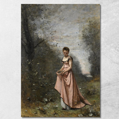 Primavera Della Vita Jean-Baptiste-Camille Corot jbc235 quadro stampato su tela