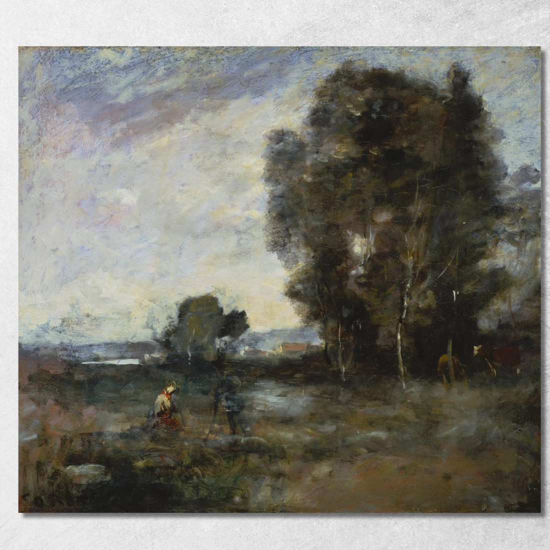 Paesaggio Estivo Jean-Baptiste-Camille Corot jbc237 quadro stampato su tela