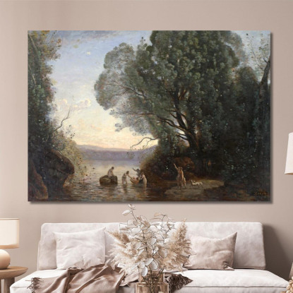 Il Bagno Di Diana Jean-Baptiste-Camille Corot jbc239 quadro stampato su tela